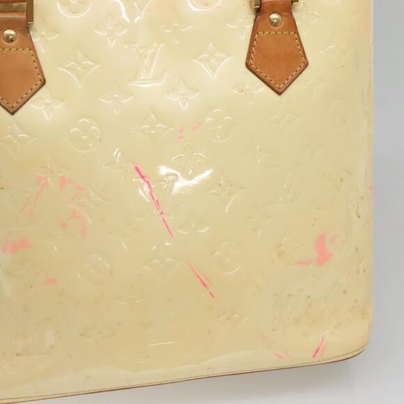LOUIS VUITTON Monogram Vernis Houston Hand Bag Perle M91342 - Picture 10 of 16